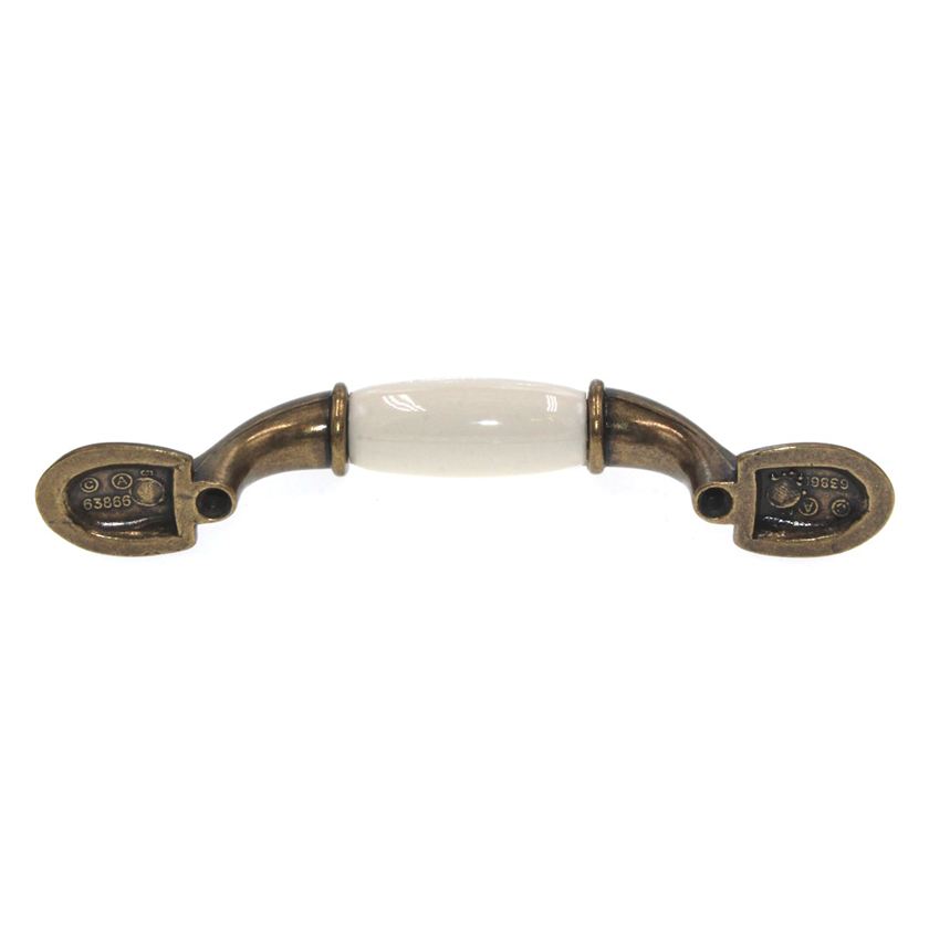 Amerock Royal Family 3" Ctr Antique Brass Bone Center Cabinet Pull BP76245-AB