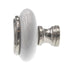 Amerock BP76246-26W White 1 1/4" Cabinet Knob w/Polished Chrome Stem Center