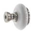 Amerock BP76246-26W White 1 1/4" Cabinet Knob w/Polished Chrome Stem Center