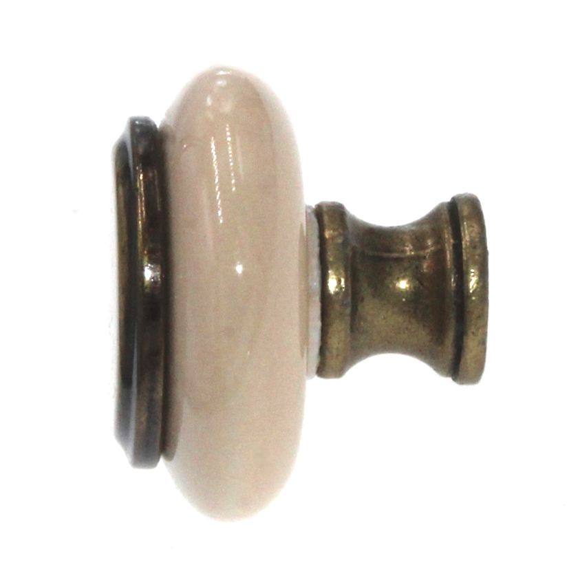 Amerock Royal Burnished Brass, Almond 1 1/4" Cabinet Knob Pull BP76246-ALB