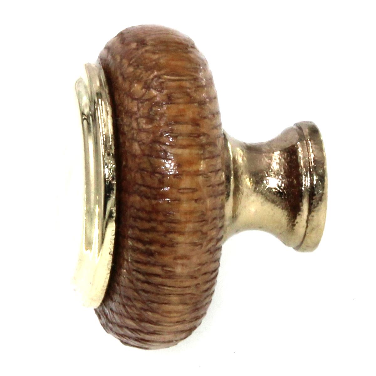 Amerock Royal Polished Brass, Oak Center 1 1/4" Cabinet Knob Pull BP76246-O3