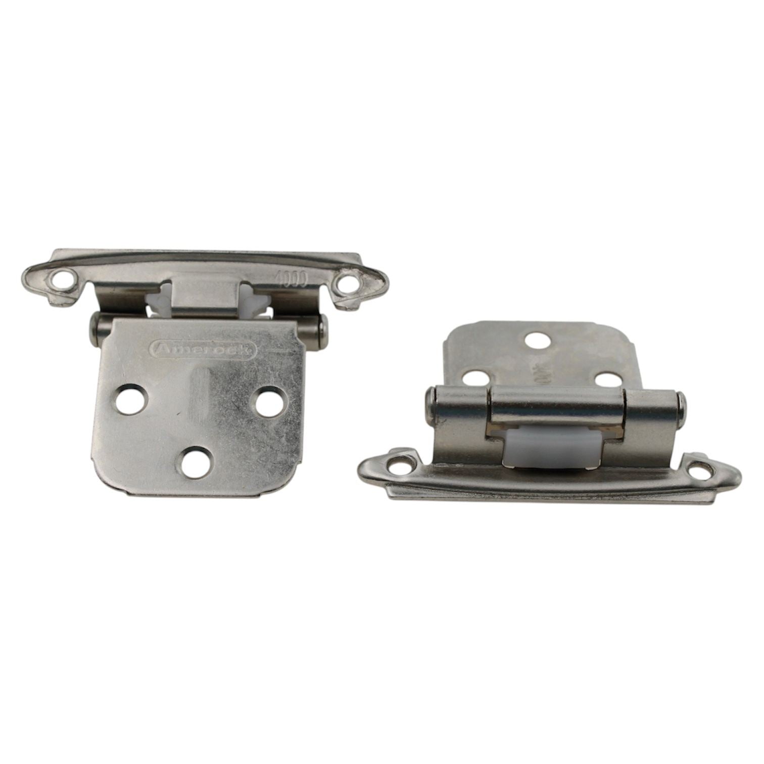 Pair Amerock Satin Nickel Flush Variable Overlay Hinges Self-Closing BPR7629G10