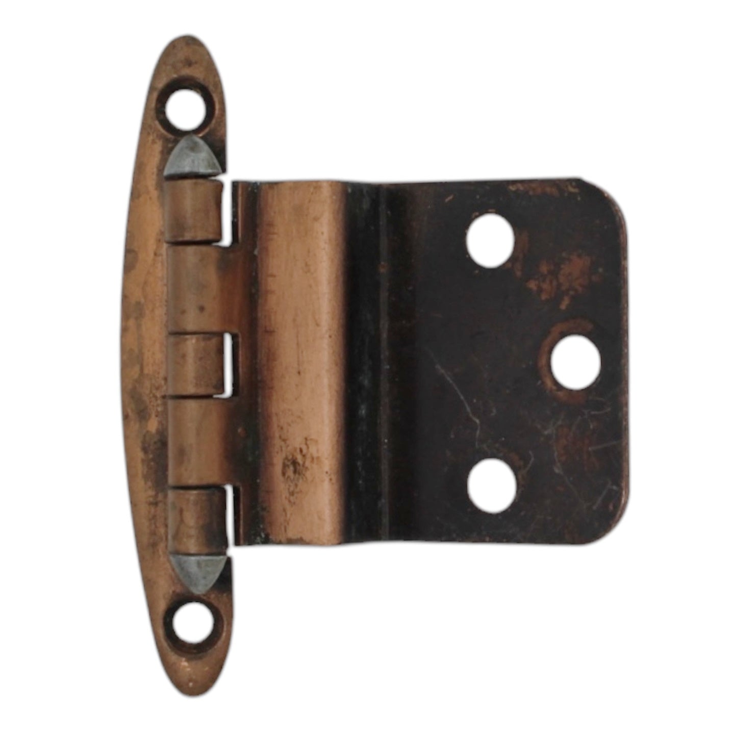 Pair of Amerock Antique Copper 3/8" Inset Hinges Non Self-Closing BP7636-AC