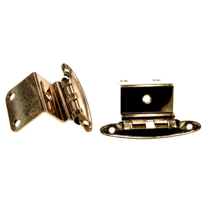 Pair of Amerock Polished Brass Black Full Inset Hinges For Flush Doors BP7663-H