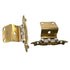 Pair of Amerock Ivory Gold Gold Full Inset Hinges For 3/4" Flush Doors BP7765-BW