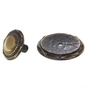 Amerock Carriage House BP778-AE Antique Brass Cabinet Knob and 2" Backplate