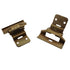 Pair Amerock Burnished Brass Full Wrap Hinges 3/8" Inset Self-Close BP79278T-BB