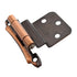 Pair Amerock Imperia 3/8" Inset Hinges Self-Closing Satin Copper BP7928-41