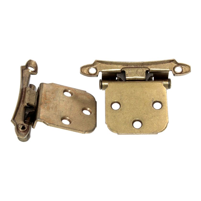 Pair Amerock Burnished Brass Variable Overlay Hinges Self-Closing BP7929-BB