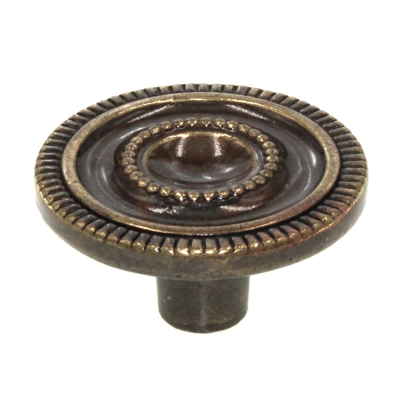 Amerock Anniversay Antique English 1 3/8" Round Cabinet Knob Pull BP855-AE