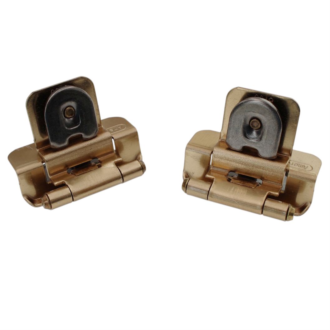 Pair Amerock Double Demountable Hinges 3/8" Inset Champagne Bronze BPR8700CZ