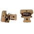 Pair Double Demountable Cabinet Hinge 1/4" Overlay Champagne Bronze BPR8701CZ