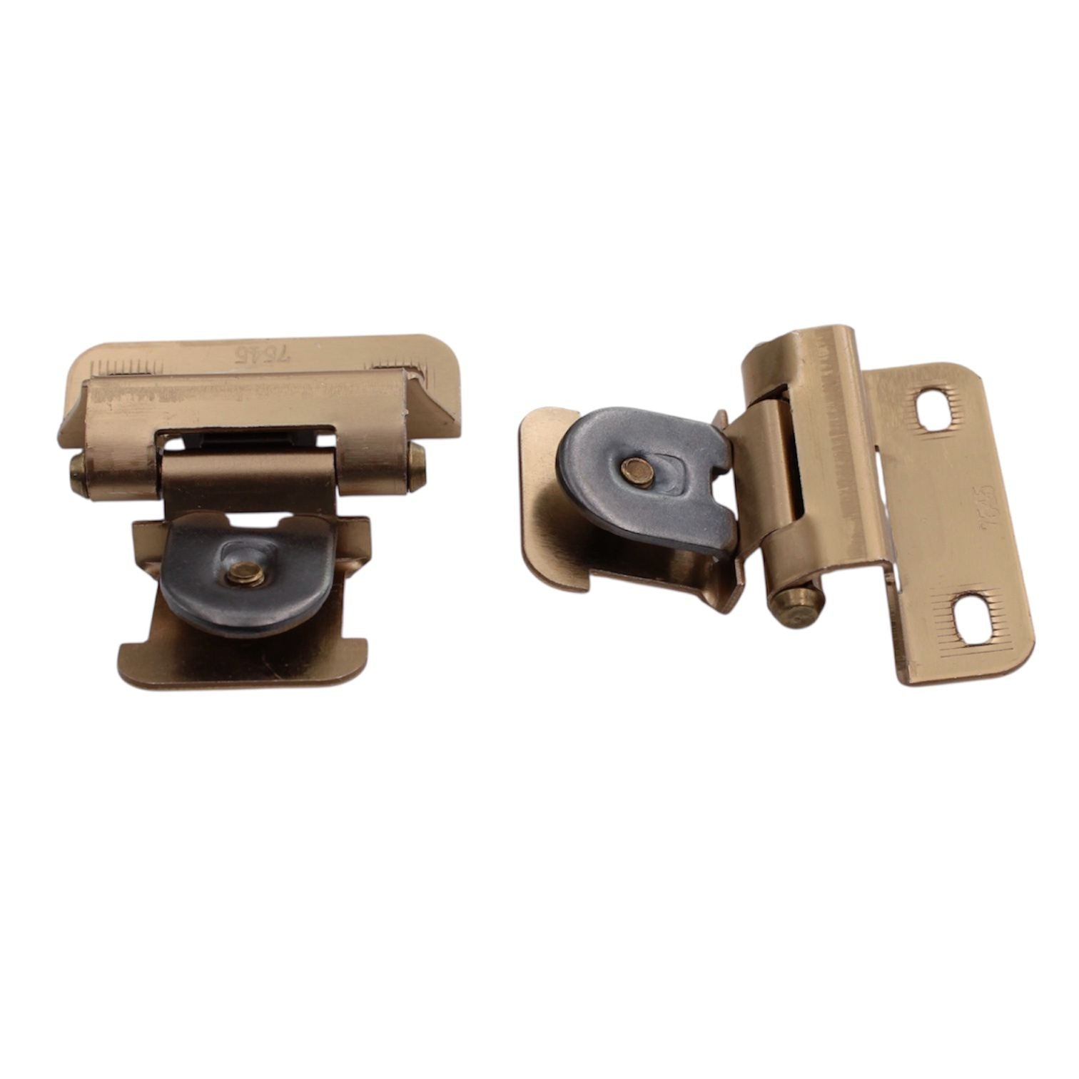 Pair Amerock Single Demountable Hinges 1/4" Overlay Champagne Bronze BPR8715CZ
