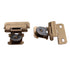 Pair Amerock Single Demountable Hinges 1/4" Overlay Champagne Bronze BPR8715CZ