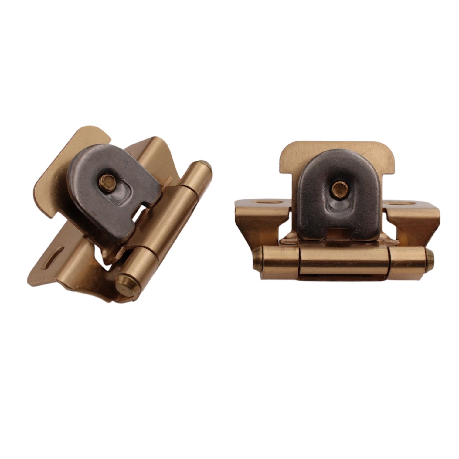 Pair Amerock Single Demountable Hinges 1/4" Overlay Champagne Bronze BPR8715CZ