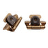 Pair Amerock Single Demountable Hinges 1/4" Overlay Champagne Bronze BPR8715CZ