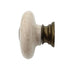 Amerock BP878-OM Oatmeal 1 1/4" Porcelain Cabinet Knob Pull with Brass Stem