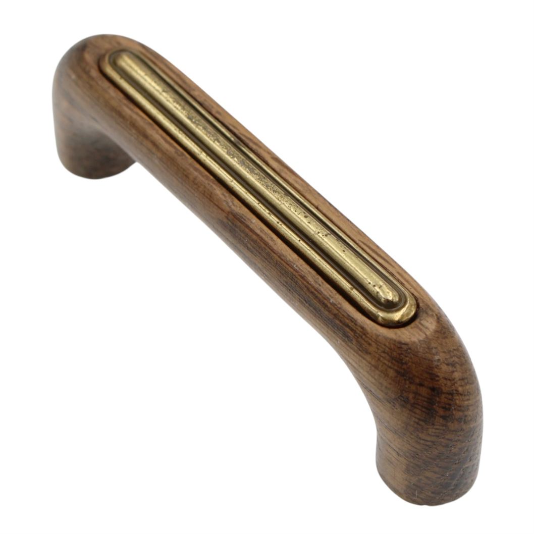 Amerock Furniture Trim Finished Wood Brass Insert 3 1/2" CTC Pull BP936C-FWD