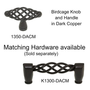 10 Pack Zurich Dark Copper 3" Ctr Cabinet Bar Pull Birdcage Handle K1300-DACM