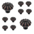 Ancient Treasures Rustic Hammered Floral Oil Rubbed Bronze 1 1/2" Pull Knob C011ORB, 10 Pack