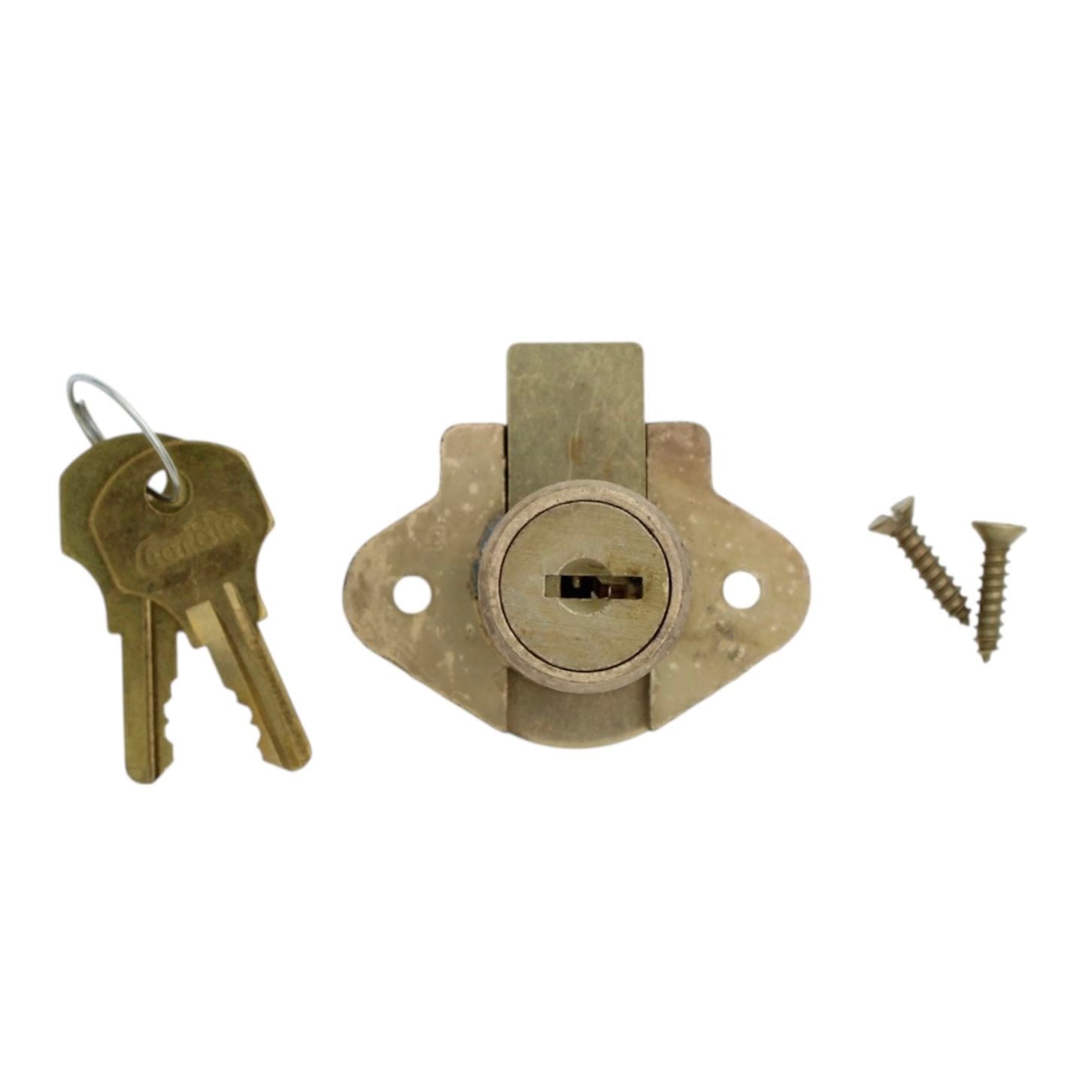 Corbin Cabinet Lock Drawer Disc Tumbler Deadbolt 1-1/8" Brass 2 Keys 02067-US4