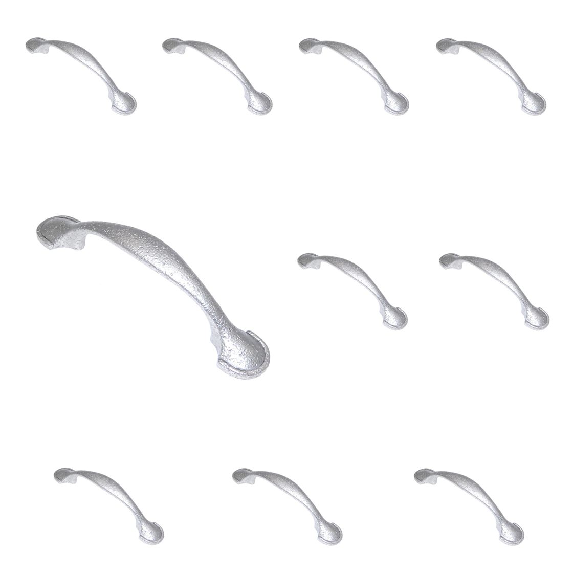 10 Pack of Ancient Treasures Rustic Hammered C029SAT Satin Chrome 3"cc Arch Pull
