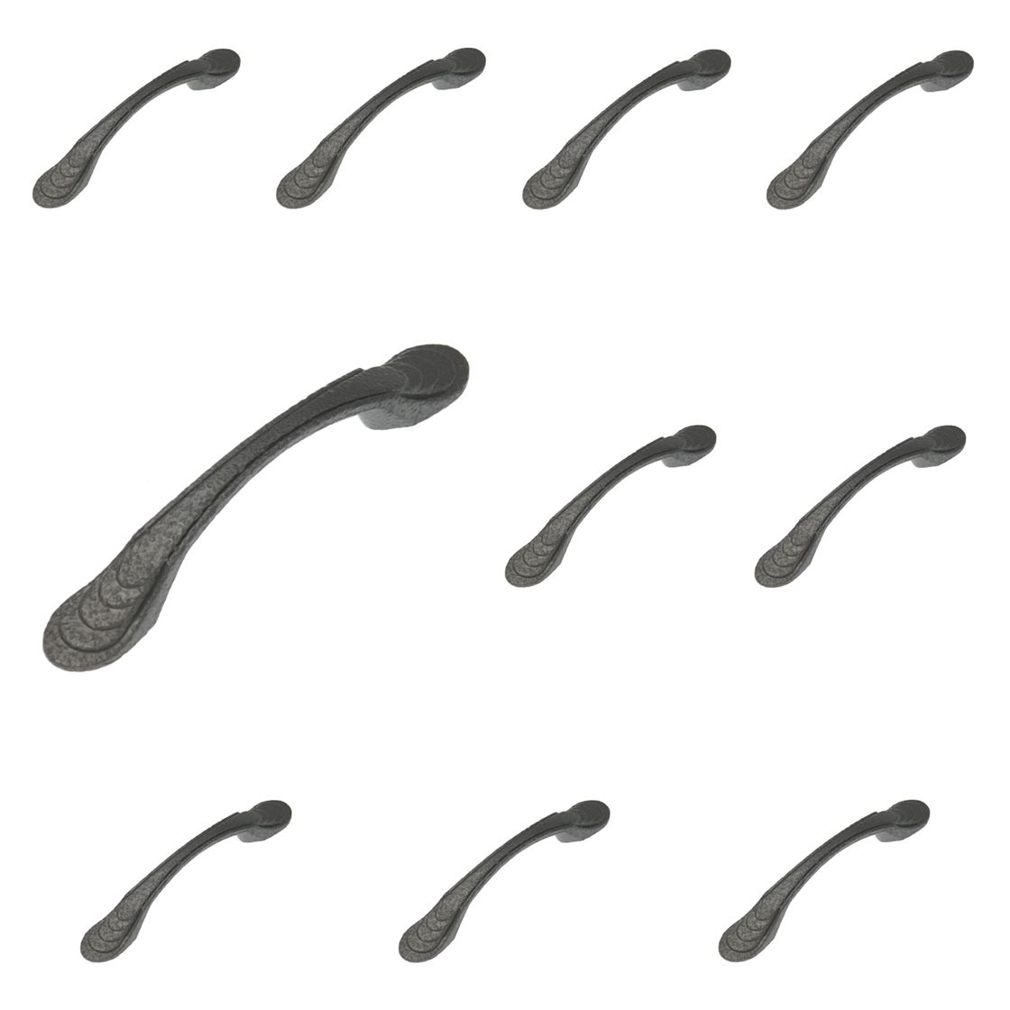 10 Pack of Ancient Treasures Rustic Hammered C034PTM Platinum 3"cc Arch Pull