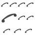 10 Pack of Ancient Treasures Rustic Hammered C040BLK Black 3 3/4" (96mm)cc Arch Pull
