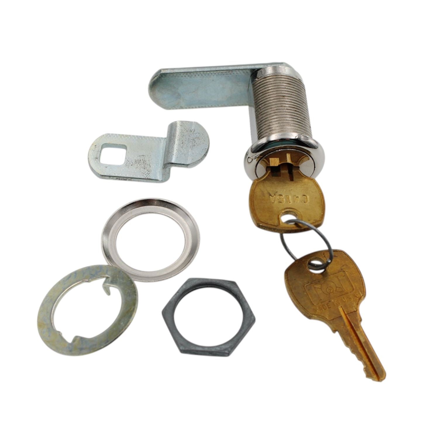 CompX National Cam Lock 1 3/16" Bright Brass Keyed Alike Stock Locks C8053-3