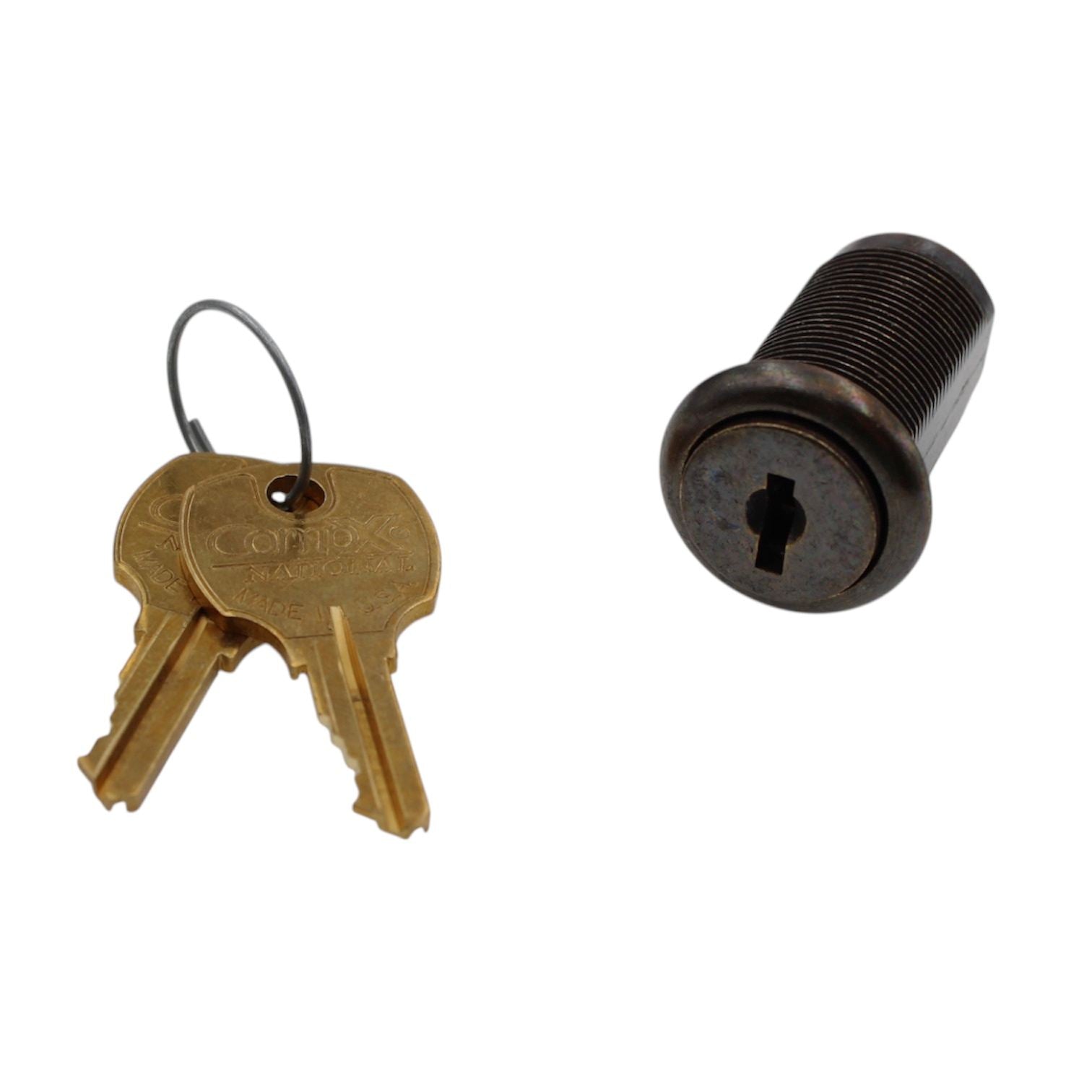 CompX National Cam Lock 1 3/16" Antique Brass Stock Locks C8053-4G Keyed 415A