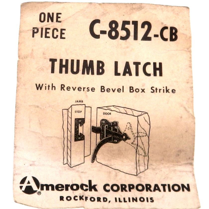 Amerock Colonial Black Cabinet Door Latch Reverse Bevel Box Strike C8512-CB