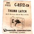 Amerock Colonial Black Cabinet Door Latch Reverse Bevel Box Strike C8512-CB