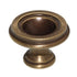 Solid Brass 1 3/8" Classic Brass Hutter Round Cabinet Knob Antique Brass 1171AB