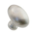 Solid Brass 1 5/16" Classic Brass Hutter Oval Cabinet Knob Satin Silver 1195SS