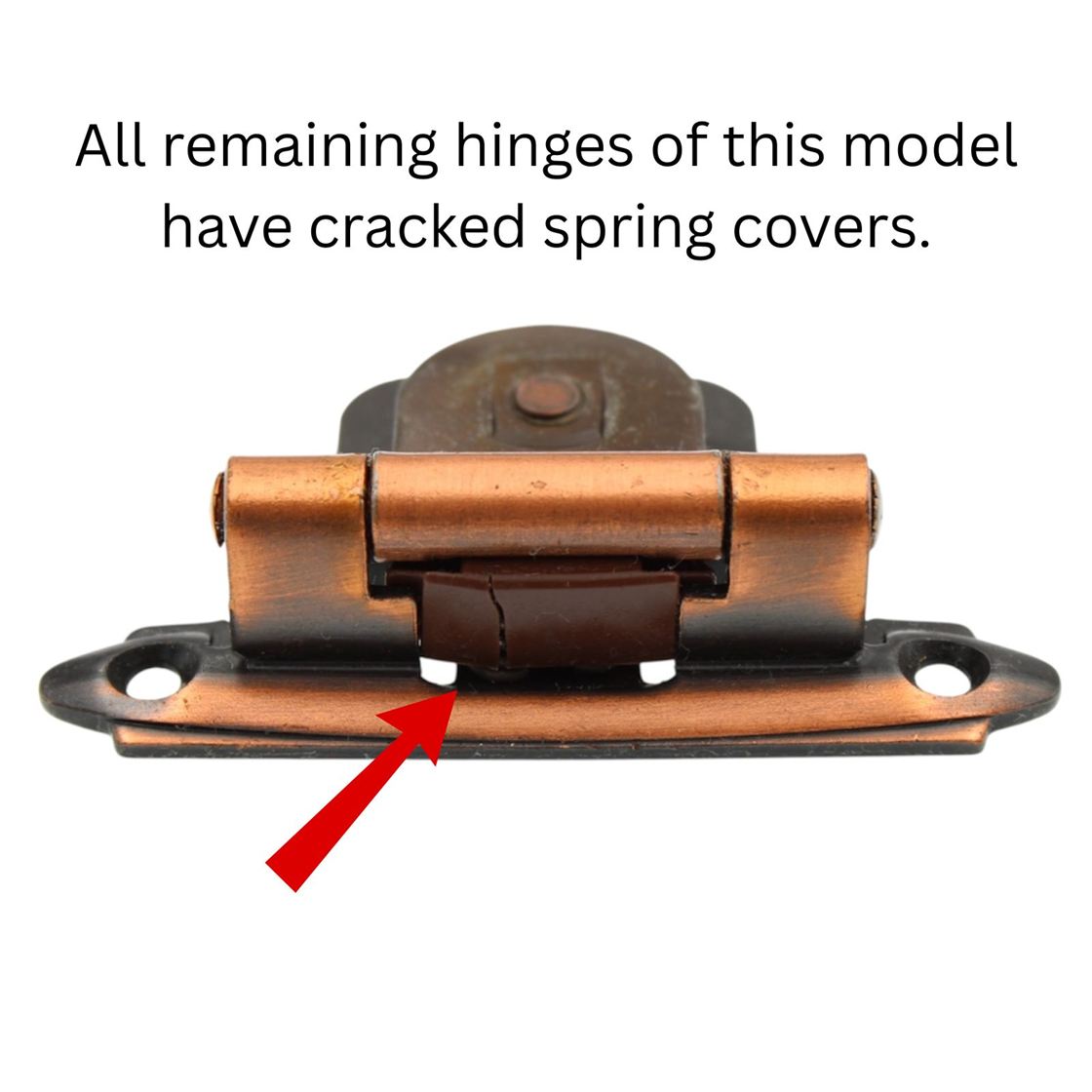 Single Demountable Cabinet Hinge Variable Overlay Antique Copper CM7751-AC