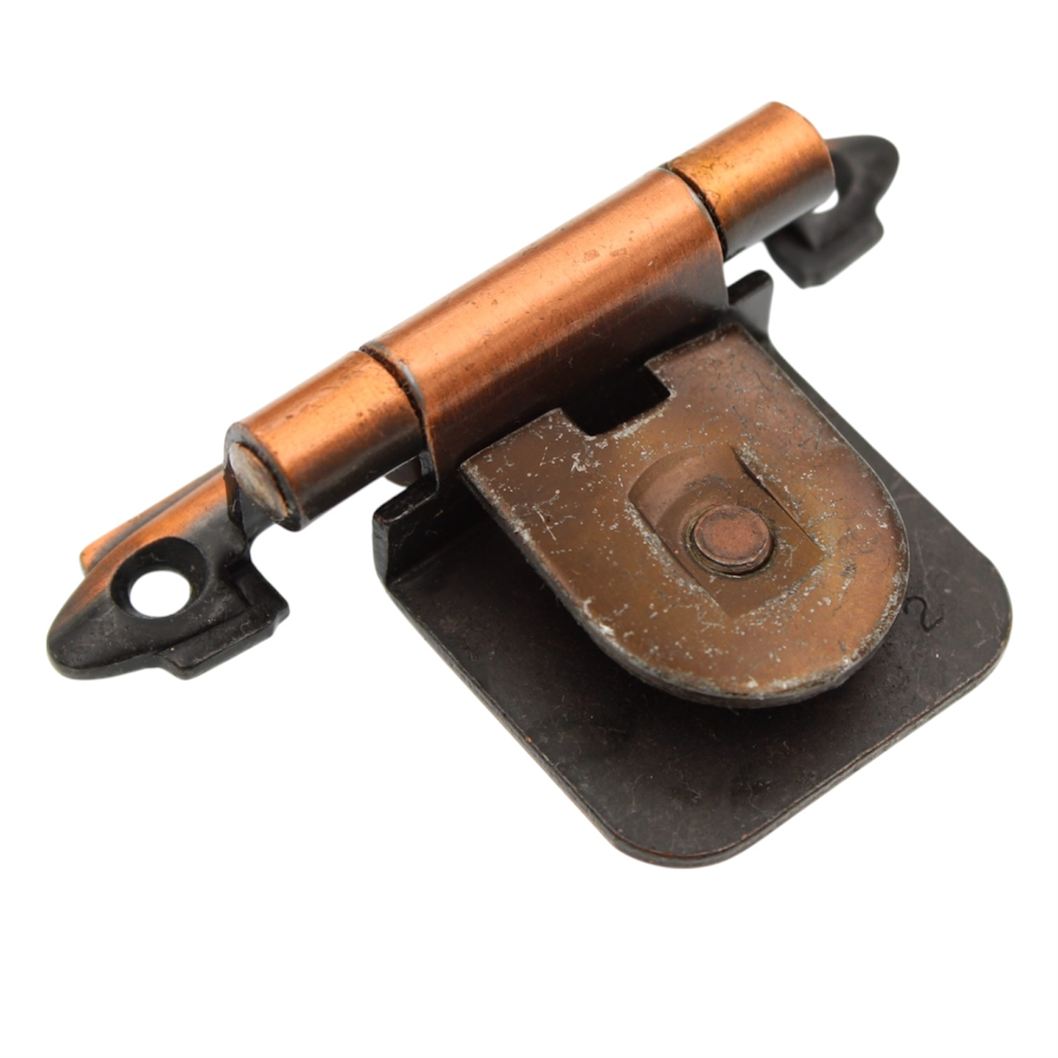 Single Demountable Cabinet Hinge Variable Overlay Antique Copper CM7751-AC