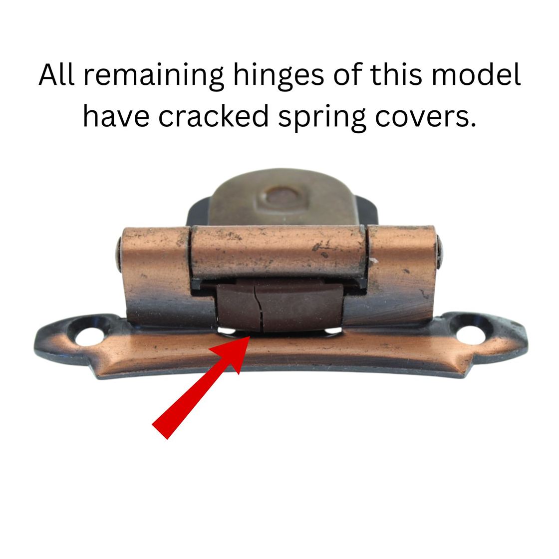 Single Demountable Cabinet Hinge Variable Overlay Antique Copper CM7760-AC