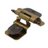 Double Demountable Cabinet Hinge 3/8" Inset Burnished Brass CM8700T4-O77, T4 Tip