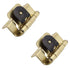 Pair of Single Demountable Cabinet Hinges 1/2" Overlay Polished Brass CM8719-3