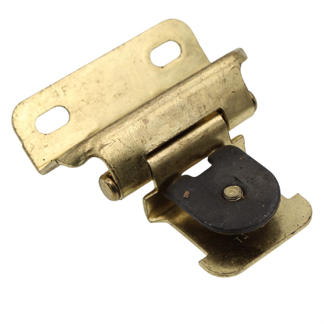 Pair of Single Demountable Cabinet Hinges 1/2" Overlay Polished Brass CM8719-3