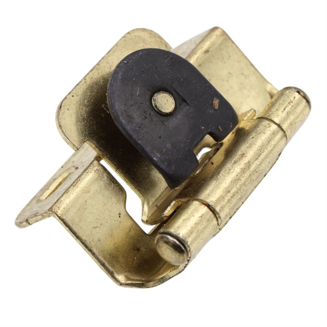 Single Demountable Cabinet Hinge 1/2" Overlay, Polished Brass CM8719-3