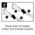 Liberty Drawer Slide Socket Mounting Bracket Adapter Side or Bottom D688SEC