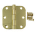 15 Pack Warwick 3" Door Hinges 5/8" Radius Corner Polished Brass DA3010PB