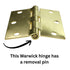 Warwick 15 Pack 3" Door Hinges Square Corner Polished Brass DA3011PB