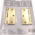 Warwick 15 Pack 3 Inch Door Hinges, Square Corner, Polished Brass DA3011PB