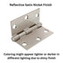 3 Pack Warwick 3" Door Hinge Square Corner Satin Nickel DA3011SN