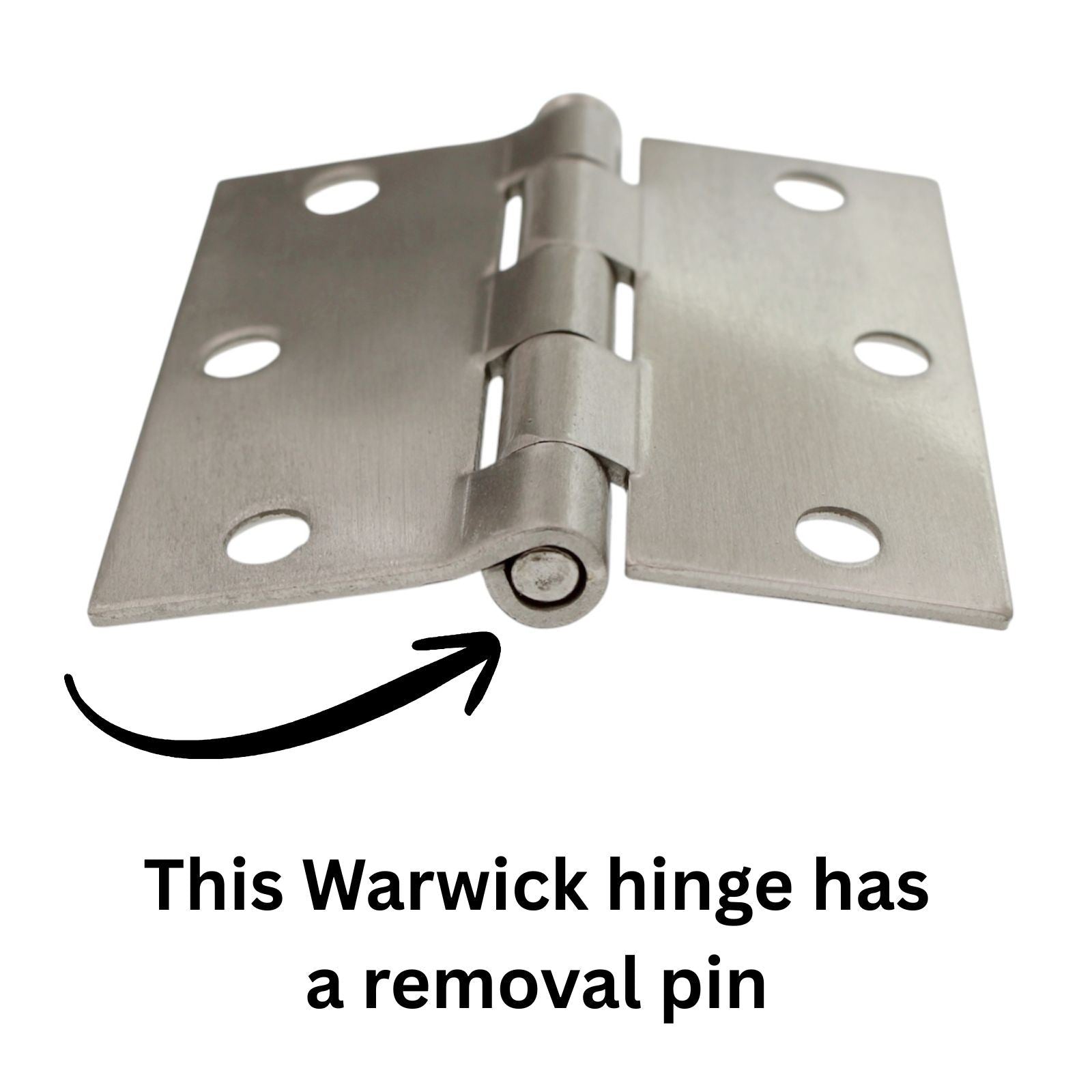 3 Pack Warwick 3" Door Hinge Square Corner Satin Nickel DA3011SN