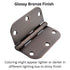 3 Pack Warwick 3 1/2" Door Hinge 5/8" Radius Corner Oil-Rubbed Bronze DA3012BZ
