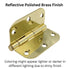 3 Pack Warwick 3 1/2" Door Hinge 5/8" Radius Corner Polished Brass DA3012PB