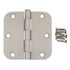 3 Pack Warwick 3 1/2" Door Hinge 5/8" Radius Corner Satin Nickel DA3012SN